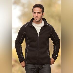 Kuhl Alpaca Fleece Jacket Full Zip Zipper Pockets Outdoors‎ Hiking Black XL